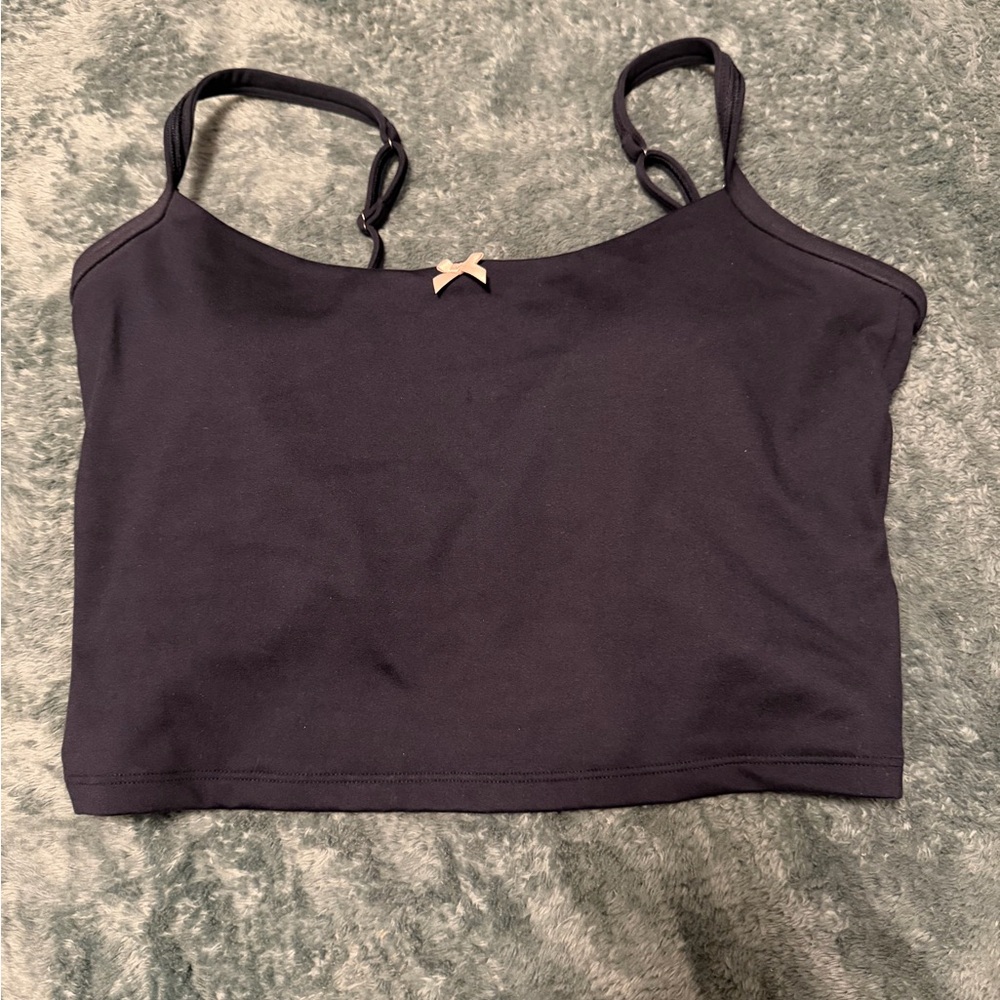 Gilly Hicks Black Camisole with Bow Detail